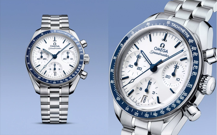 OMEGA Speedmaster 38 mm en bleu