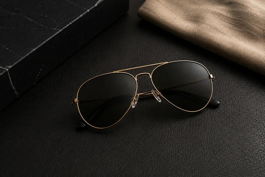 Lunettes de soleil aviator de luxe
