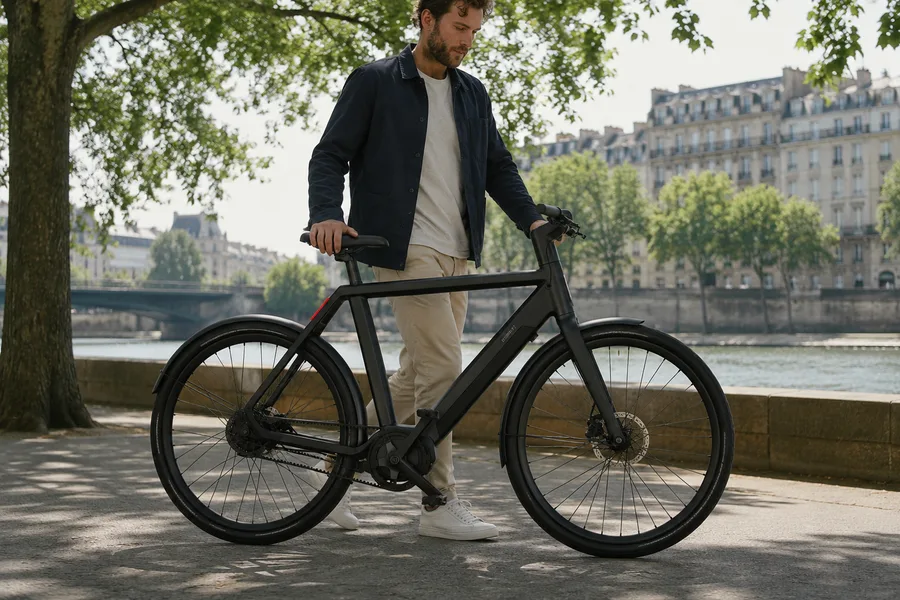 Le vélo électrique s’invite naturellement dans le paysage urbain.