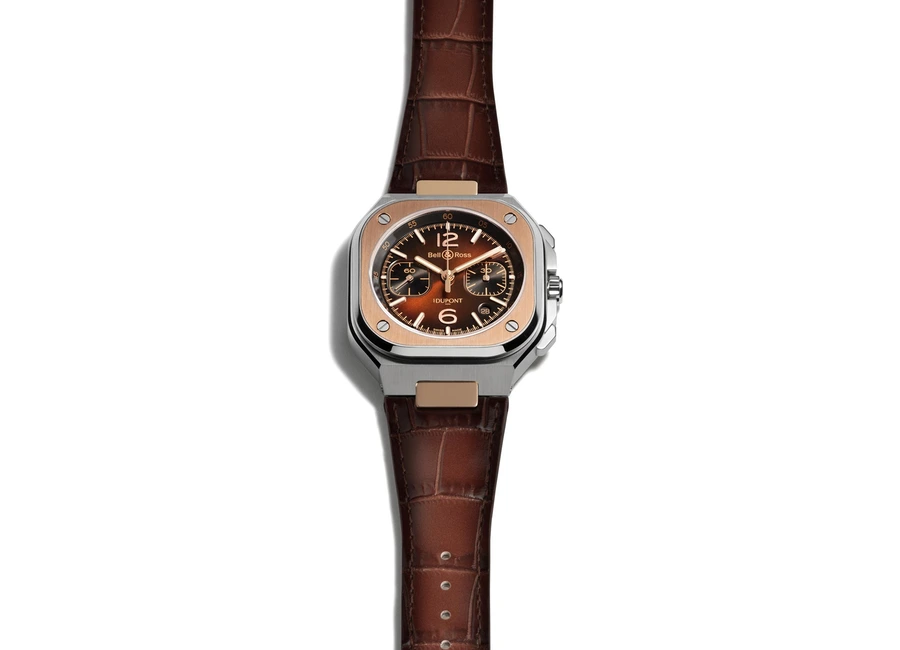 Bell & Ross x S.T. Dupont : la BR-05 Chrono bracelet cuir