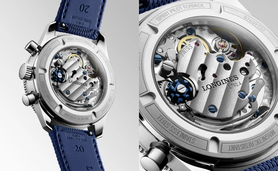 Dos des montres d'aviateur Longines
