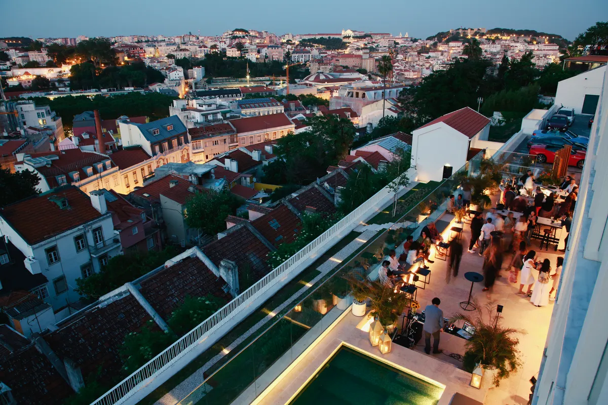 La terrasse de l'hôtel memmo Príncipe Real
