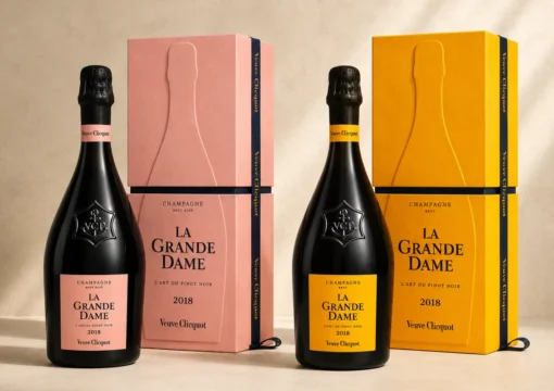 Coffrets champagne rosé et brut La Grande Dame 2018 Veuve Clicquot