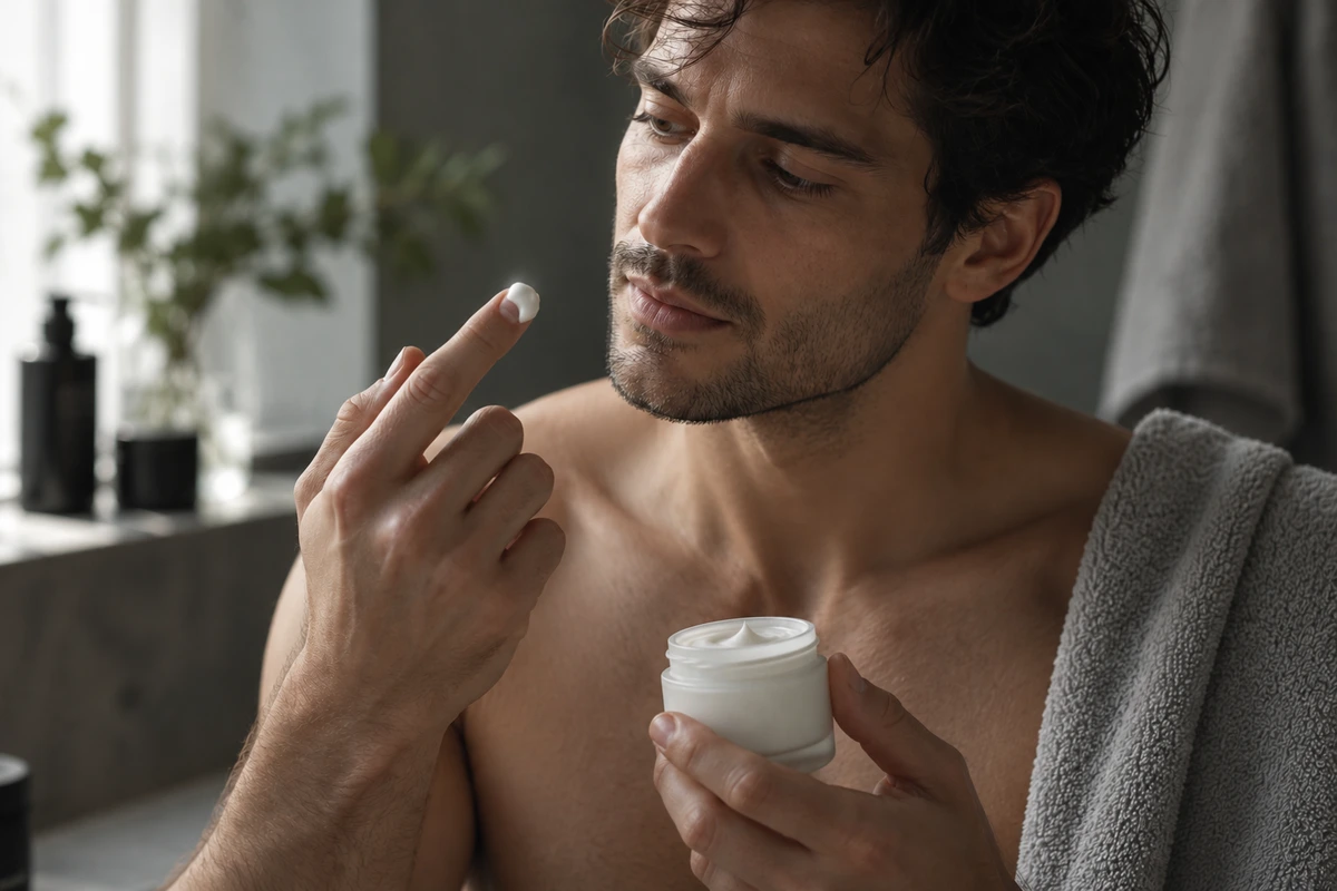 Routine soins visage homme